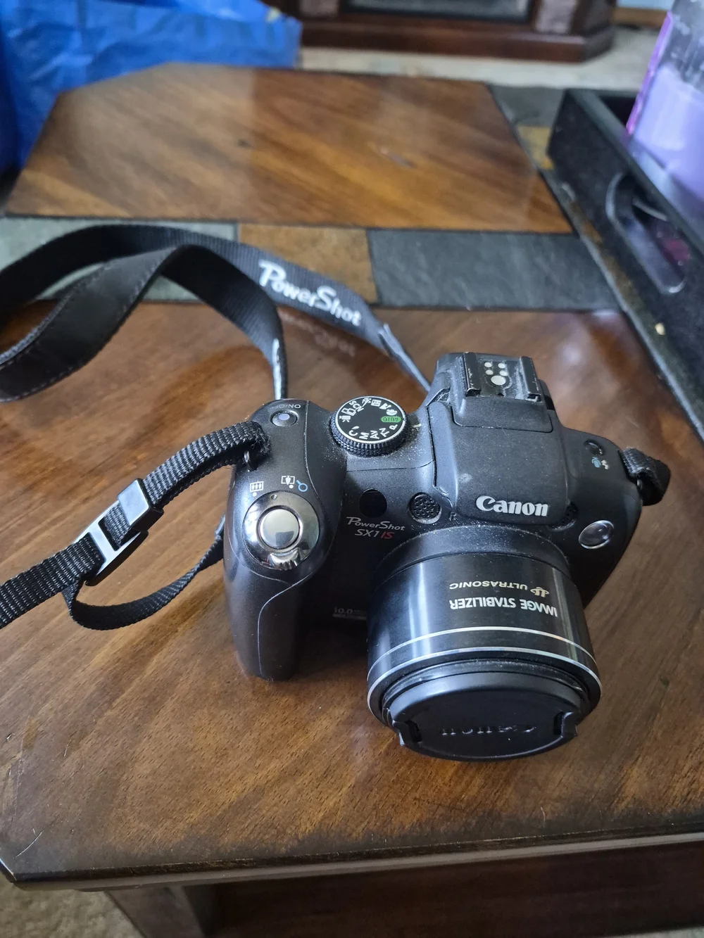 Canon PowerShot SX1 IS Black Digital Camera with Strap Excellent Condition